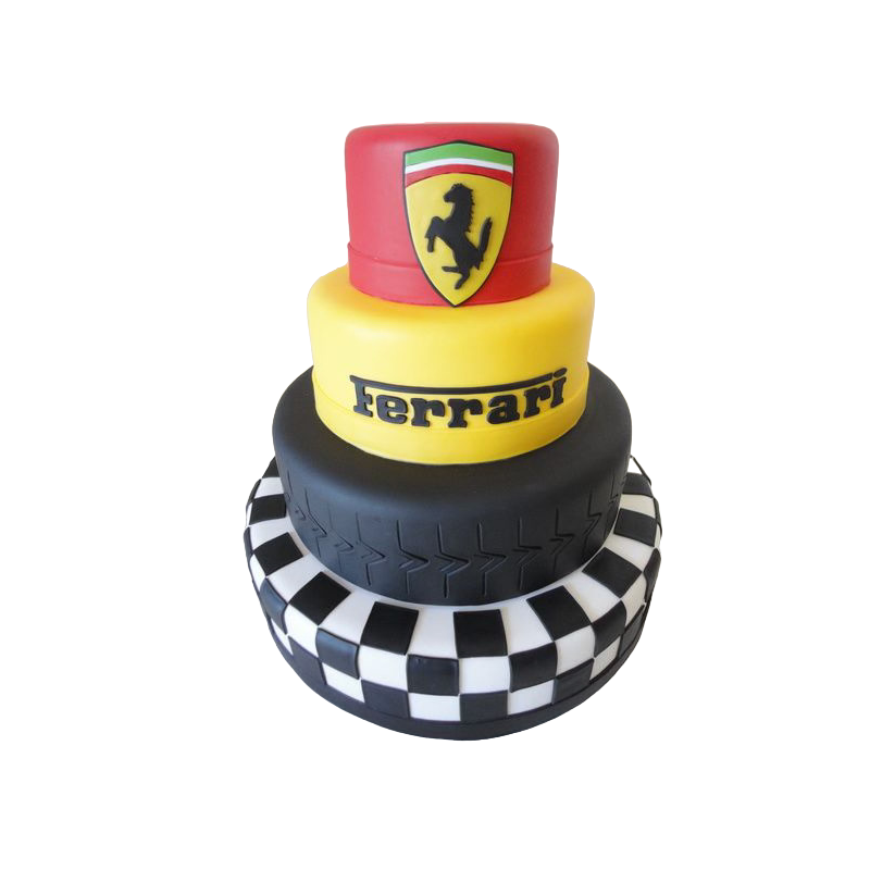Gâteau d'Anniversaire Voiture de Course Ferrari F1 - Sport Automobile