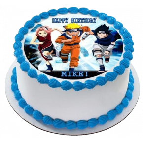 Naruto photo birthday cake