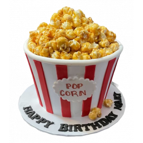 Popcorn birthday cake