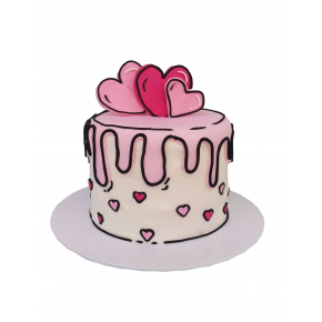 Cartoon cake coeur