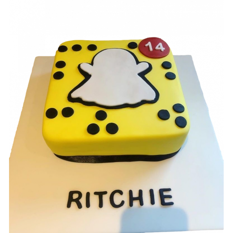 Snapchat Logo with Background Edible Cake Topper Image ABPID51774 – A  Birthday Place