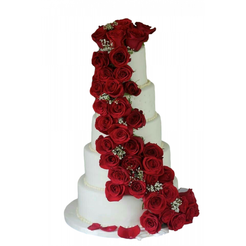Fard à joues rose gâteau de mariage fleurs 3pcs vintage comestible