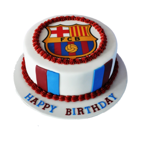 Football logo - birthday cake
