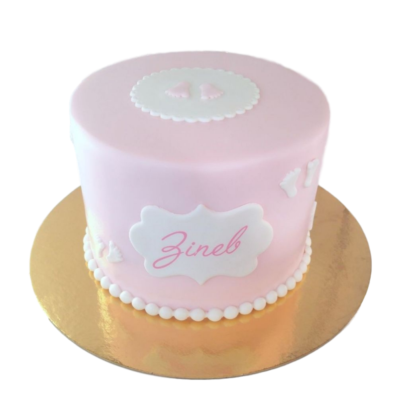 Commander votre gâteau d'anniversaire Pied de bébé rose en ligne