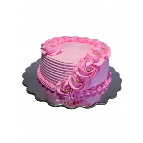 Pink layer cake birthday cake
