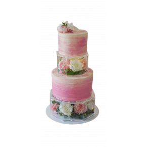 Pink wedding cake,...