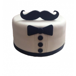 Mustache birthday cake
