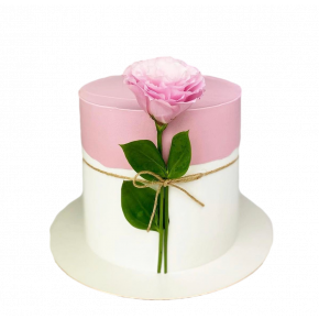 Pink rose birthday cake