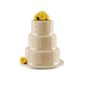 Yellow roses - wedding cake