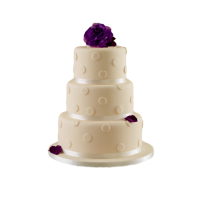 Violet roses - wedding cake