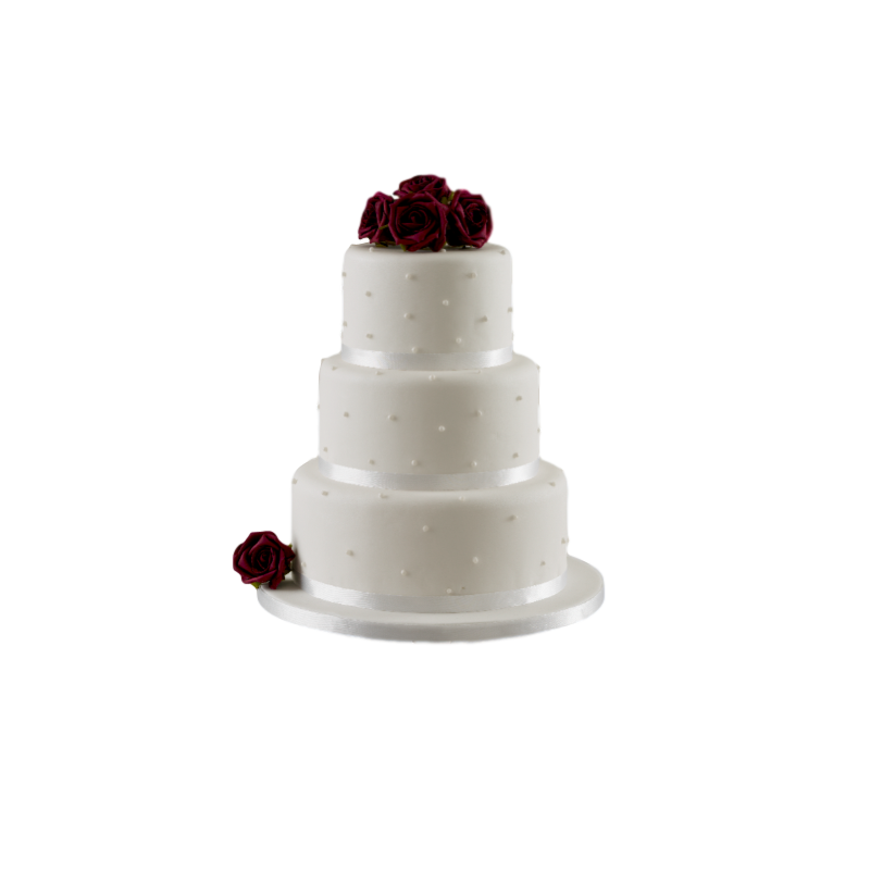 Order your wedding cake roses bordeaux online