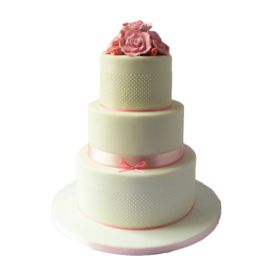 Pink beads - wedding cake