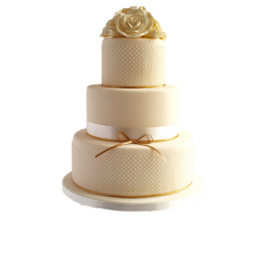 White beads - wedding cake