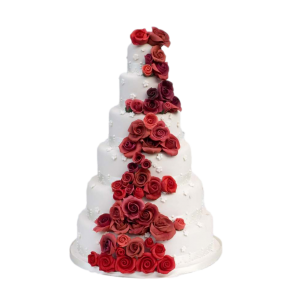 Red rose cascade - wedding...