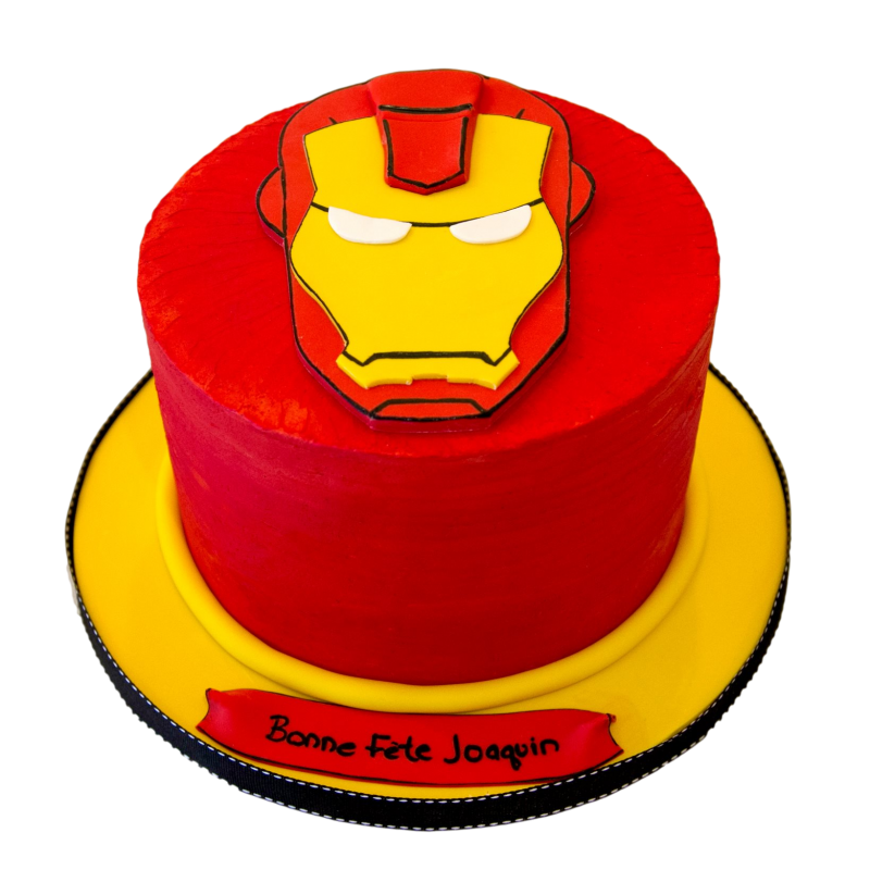 Vanilla Iron Man Photo Cake - Bloomsvilla
