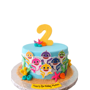 Baby shark- birthday cake