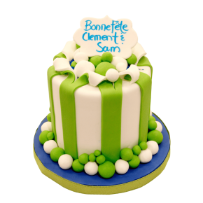 Green fluo- birthday cake
