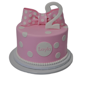 Pink pea knot - birthday cake