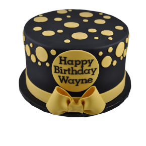 Black and gold - birthday cake