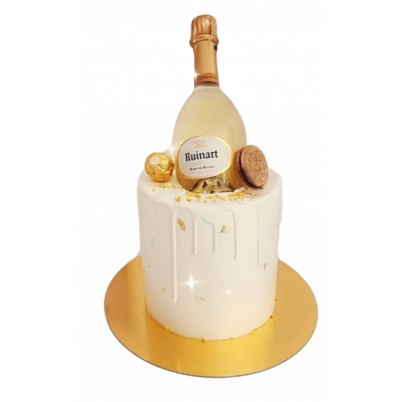 Bouteille Champagne Gâteau d'anniversaire