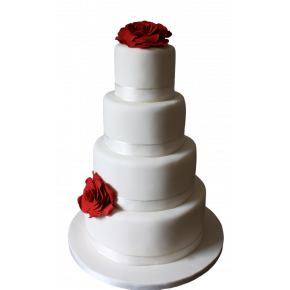 Roses rouges - Wedding cake