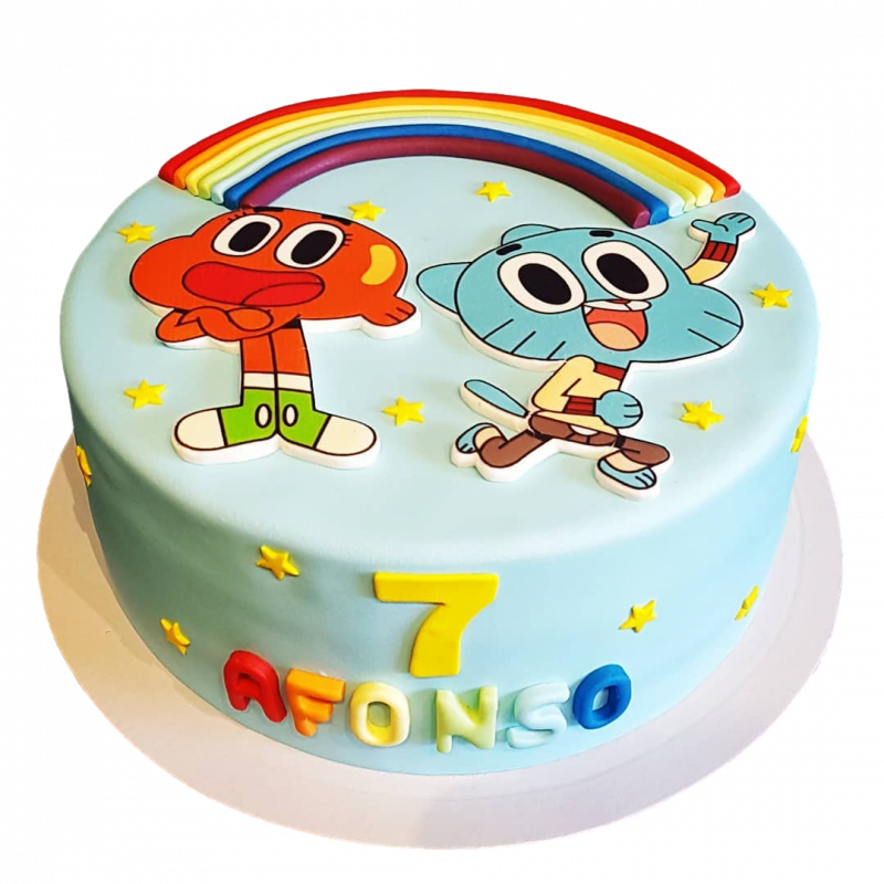 Order your gumball birthday cake, the incredible world online