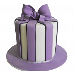 Purple gift - birthday cake