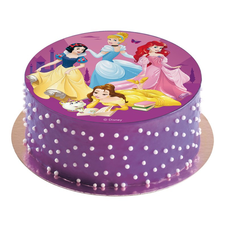Gâteau princesses Disney, gâteau en pâte à sucre princesses Disney