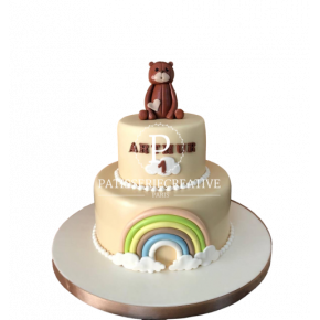 Bear - birthday cake, piece...