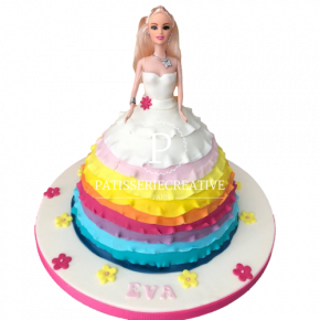 Barbie Step Cake | Online delivery | Macarons Cake Shop | Hyderabad -  bestgift.in