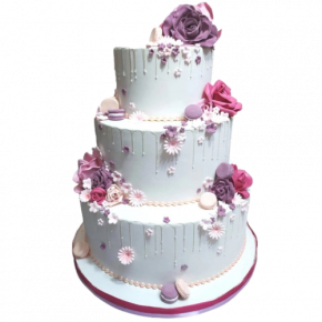 Drip cake violet- Wedding...