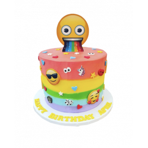 Emoji rainbow - birthday cake