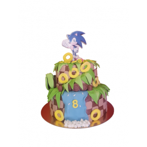 Sonic, birthday cake piece