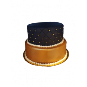 Gold and Black - Birthday cake