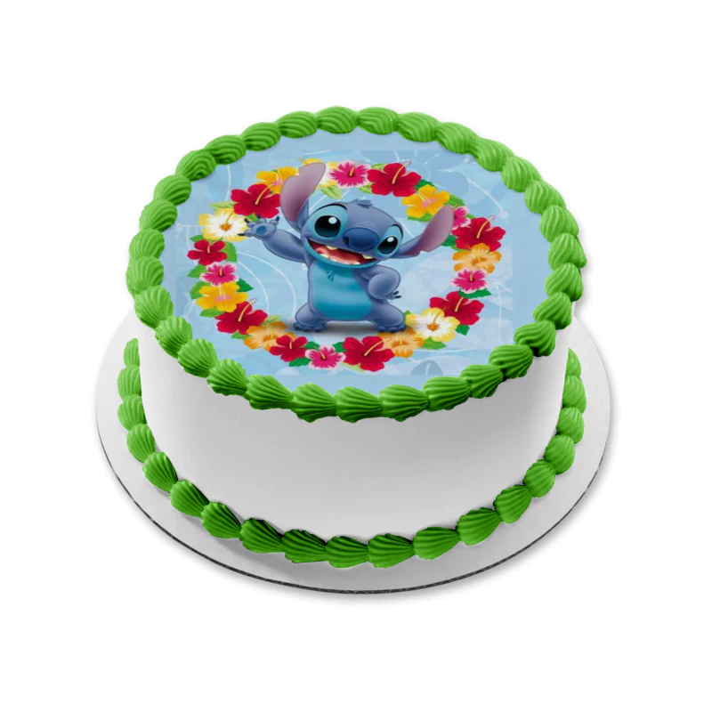 Gâteau d'anniversaire stitch avec son décor hawaïen 🌺🌸 Commandez dès  aujourd'hui votre wedding cake sur notr…