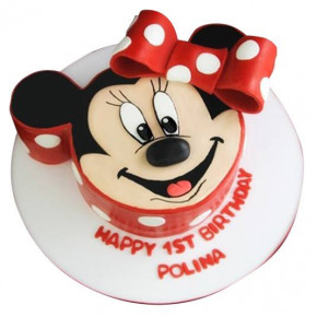 Red Minnie 2D - Birthday cake