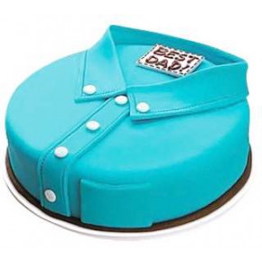 Blue shirt - Birthday cake