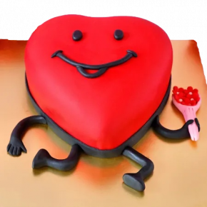 Red Heart - Birthday cake