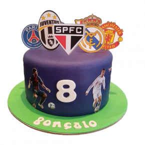 Football teams - Birthday cake
