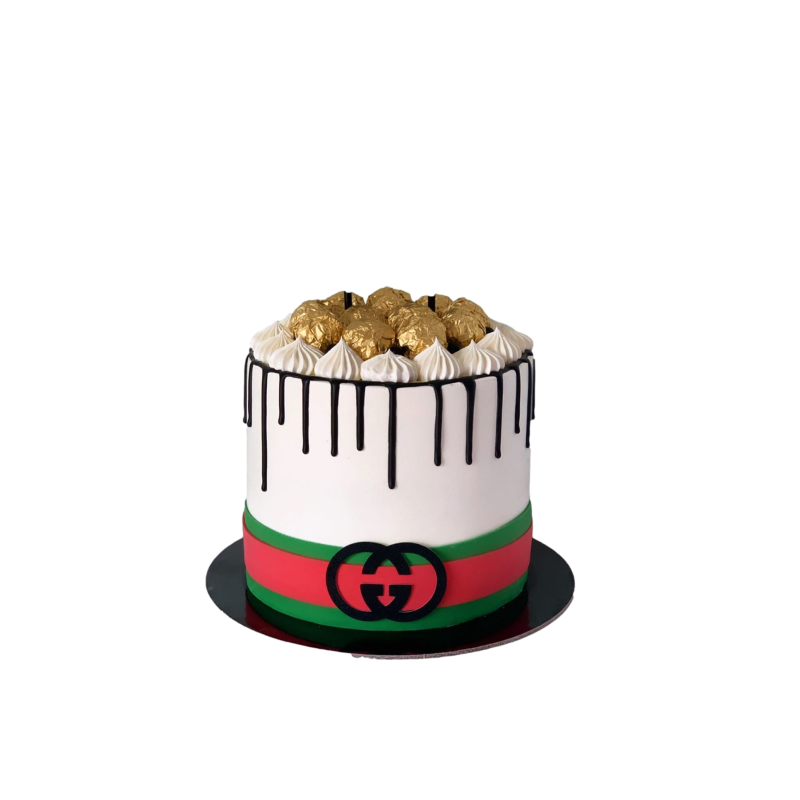 Gucci Pattern Cake with Logo Name – Pao's cakes