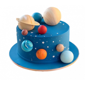 Galaxy Solar System Birthday Cake | bakehoney.com